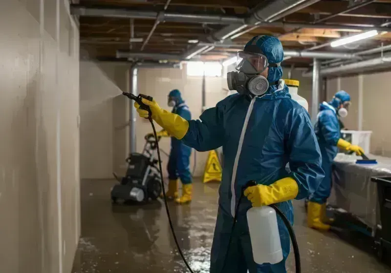 Basement Sanitization and Antimicrobial Treatment process in Fairmont City, IL